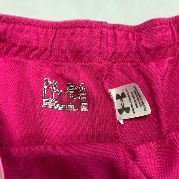UNDER ARMOUR Women’s Bright Pink Loose Heatgear Sport Fitness Running Shorts S - Picture 9 of 14